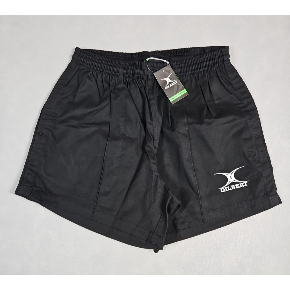 Gilbert Mens Black Kiwi Pro Rugby Training Shorts Size Medium NWT